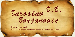Daroslav Borjanović vizit kartica